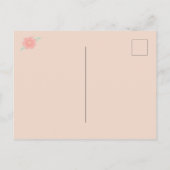 Retro  typemachine & bloemen & aangepast papier briefkaart (Achterkant)