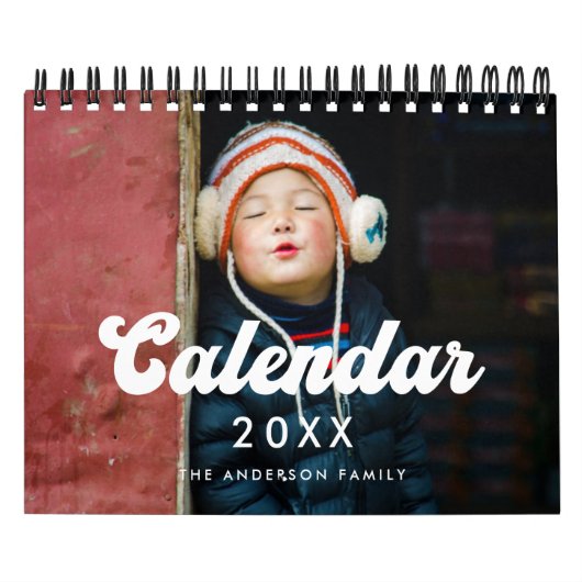 Retro  typografie 2026 foto kalender (Hoes)