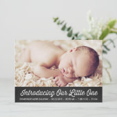 RETRO TYPOGRAFIE | AANKONDIGING VAN DE GEBOORTE CH (Staand voorkant)