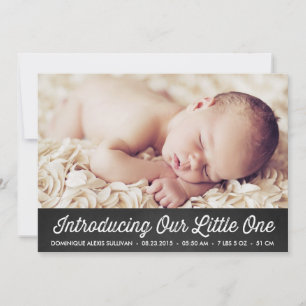 RETRO TYPOGRAFIE AANKONDIGING VAN DE GEBOORTE CH