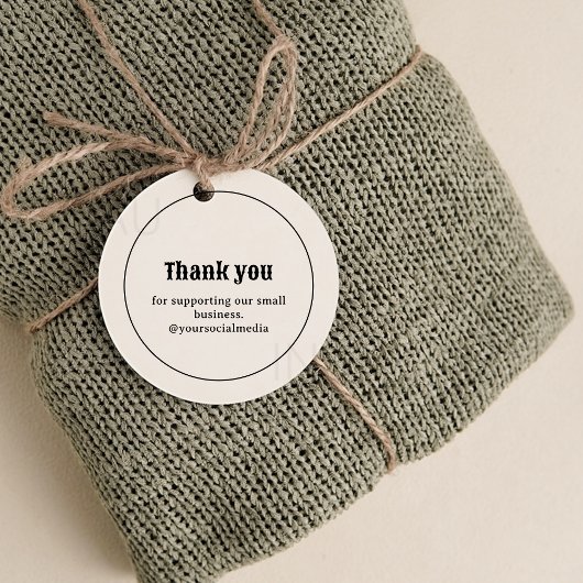 Retro Typografie Business Logo Dank u Label