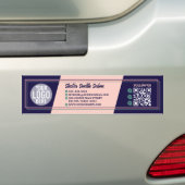 Retro Typografie Cool Business Logo QR Bumpersticker (Op auto)