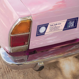 Retro Typografie Cool Business Logo QR Bumpersticker