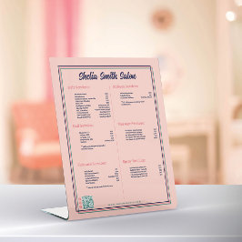 Retro Typografie Cool Business prijslijst Reclamebord Met Voetstuk