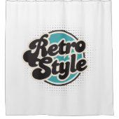 Retro Typografie Douchegordijn (Voorkant)