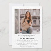 Retro typografie foto 2023 afstudeerfeest kaart (Achterkant)