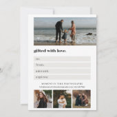 Retro Typografie Fotografie Cadeaubon (Achterkant)