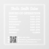 Retro Typografie Leuke Bedrijfsuren van Openingsti Raamsticker (Vel)