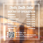 Retro Typografie Leuke openingstijden bedrijf Raamsticker (Vel 2)