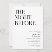 Retro Typografie Modern Photo Rehearsal Dinner Kaart (Voorkant)