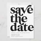 Retro Typografie Opslaan Datum kaarten (Voorkant)