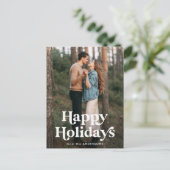 Retro Typografie Prettige feestdagen Foto (Staand voorkant)