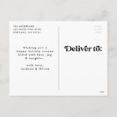 Retro Typografie Prettige feestdagen Foto (Achterkant)