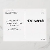 Retro Typografie Prettige feestdagen Foto (Achterkant)