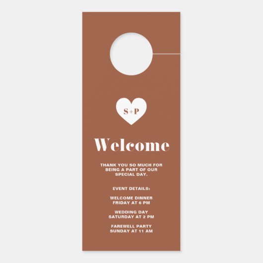 Retro Typografie Terracotta niet storen bruiloft (Achterkant)