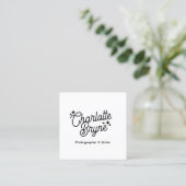 Retro Typografie Vierkante Visitekaartje (Staand voorkant)