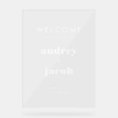 Retro Typographie Elégant Mariage Bienvenue (Recto)