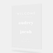 Retro Typographie Elégant Mariage Bienvenue (Angle)