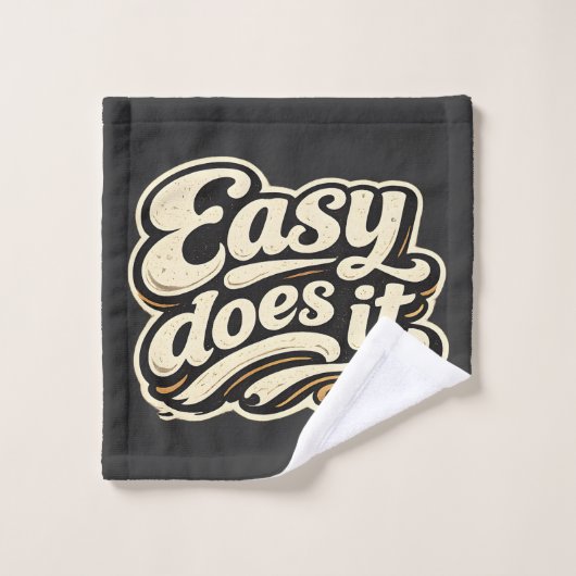 Rétro Typographie Vintage Facile à Faire (Gant de toilette)