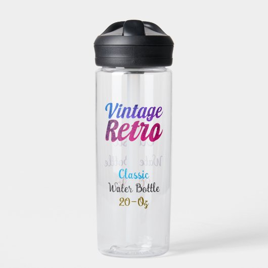 Retro Typography Design -20-oz Waterfles (Voorkant)
