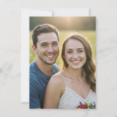 Retro Typography Photo Wedding Save The Date Aankondiging (Achterkant)