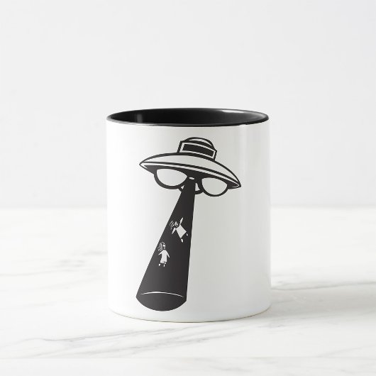 Retro UFO Ontvoering Grafische Alien Sci-Fi Mok