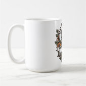 Retro uil 'Ik geef om' ontwerp Koffiemok (Links)