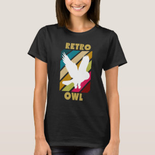 Retro Uil Vliegende Vogel  Leuke Uilen Dierlijke B T-shirt