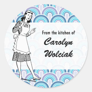 Retro "Uit de Keuken" Blues Sticker