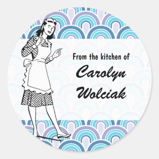 Retro "Uit de Keuken" Blues Sticker (Voorkant)