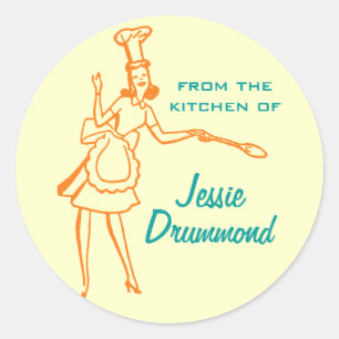Retro "Uit de keuken van" stickers