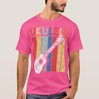 Retro Ukulele Hawaiian Hawaii Musician Guitar Uke T-shirt