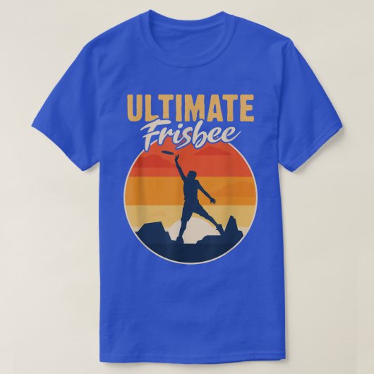 Retro Ultimate Frisbee Player Mannen Vrouwen  Fl T-shirt (Design voorkant)