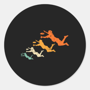 Retro Ultimate Frisbee-speler Vintage Disc Ultimat Ronde Sticker