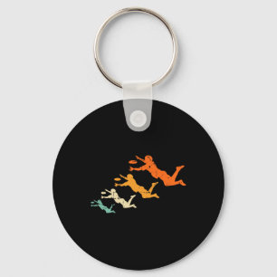Retro Ultimate Frisbee Speler Vintage Disc Ultimat Sleutelhanger