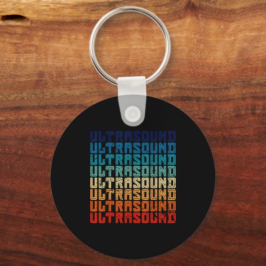 Retro Ultrasound Technologist Sleutelhanger (Voorkant)