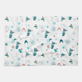 Rétro Un Go-Go Serviettes de cuisine de Noël (Horizontal)