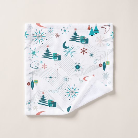 Retro Un Noël Go-Go (Gant de toilette)