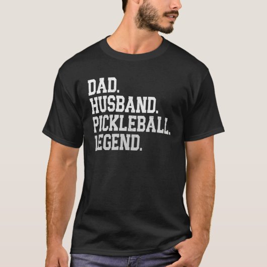 Retro uncle husband pickleball legend paddle tenni t-shirt (Voorkant)
