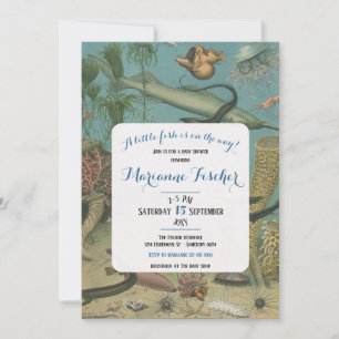 Retro Under The Sea Baby Shower Uitnodiging