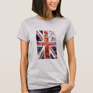 Retro Union Jack Britse vlag T-shirt