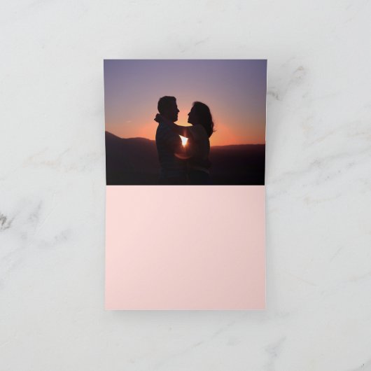 Retro Union Pink and Blauwgroen Weddenschap Hartel Kaart (Binnen)