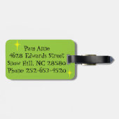 Retro Urban Bagagelabel met kerstparen (Achterkant horizontaal)