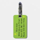 Retro Urban Cartoon Couple Bagagelabel (Achterkant verticaal)