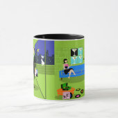 Retro Urban Cartoon Couple Mug (Centre)