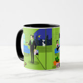 Retro Urban Cartoon Couple Mug (Devant gauche)