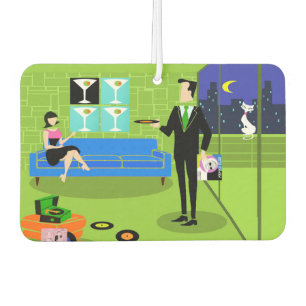 Retro Urban Cartoon Paar Luchtverfrisser