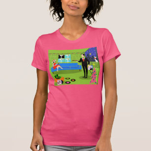 Retro Urban-kerstpaar T-Shirt