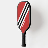 Retro Urban Zebra Strepen met naam Pickleball Paddle (Links)