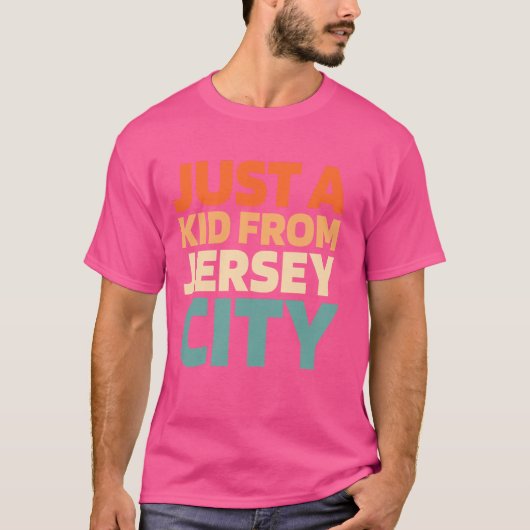 Retro US City USA Slechts een Kind van New Jersey T-shirt (Voorkant)